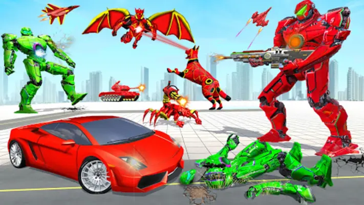 Wild Jackal Robot Transform Car War Robot Games android App screenshot 9