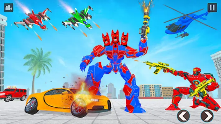 Wild Jackal Robot Transform Car War Robot Games android App screenshot 3